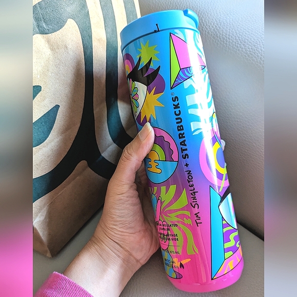 🩷 Tim Singleton + Starbucks Pride 2023  Vaccum Insulated Tumbler 🩵 - Picture 3 of 5